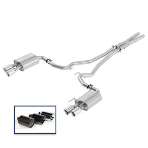 Ford Mustang Performance Exhaust - Dual Rear Exit - Ford Racing - Cat-Back Touring Exhaust System w/Chrome Tips - 2018 Ford Mustang Performance Exhaust - Dual Rear Exit - Ford Racing - Cat-Back Touring Exhaust System w/Chrome Tips - 2018
